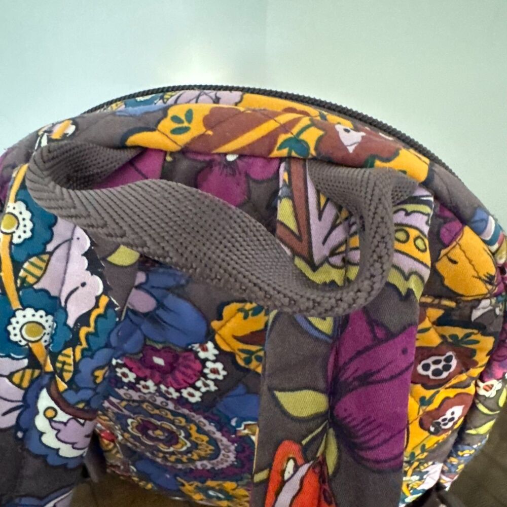 Vera Bradley Mini Backpack Floral Print Quilted Cotton Bookbag Travel Bag - Picture 8 of 9